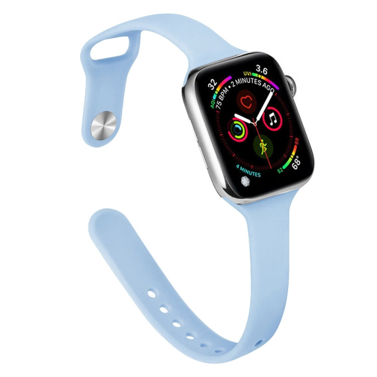 Slimming Silicone Replacement Watchband For Apple Watch Series, 7 41mm / 6&SE&5&4 40mm / 3&2&1 38mm