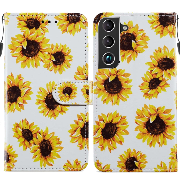 Painted Pattern Horizontal Flip Phone Leather Case with Holder & Card Slots & Photo Frame, For Samsung Galaxy S22 5G, For Samsung Galaxy S22+ 5G, For Samaung Galaxy S22 Ultra 5G