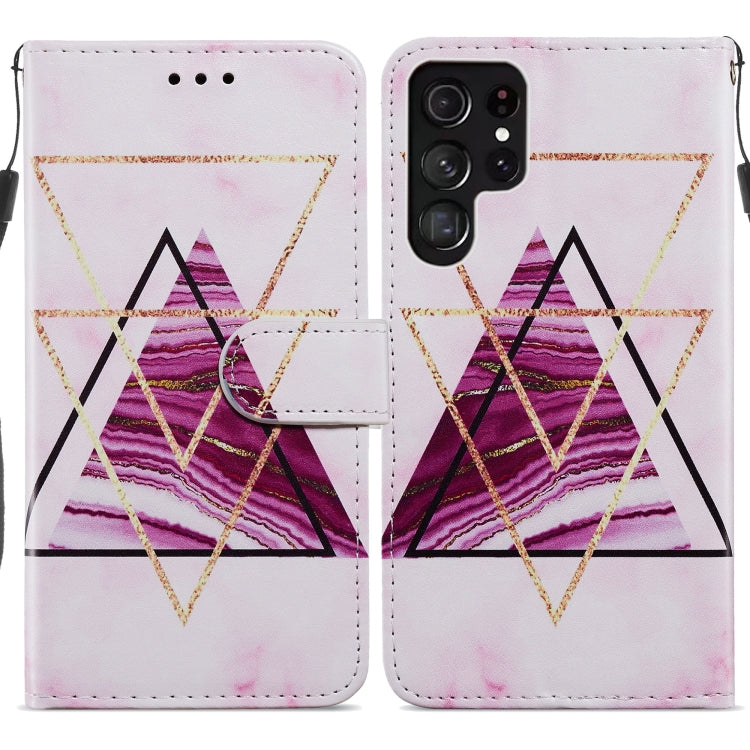 Painted Pattern Horizontal Flip Phone Leather Case with Holder & Card Slots & Photo Frame, For Samsung Galaxy S22 5G, For Samsung Galaxy S22+ 5G, For Samaung Galaxy S22 Ultra 5G
