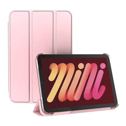 Double-sided Matte Translucent PC Tablet Leather Case with 3-folding Holder & Sleep / Wake-up Function, For iPad mini 2024 / mini 6