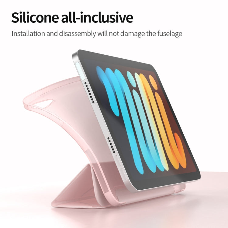 Double-sided Matte Deformation TPU Tablet Leather Case with Holder & Sleep / Wake-up Function, For iPad mini 2024 / mini 6