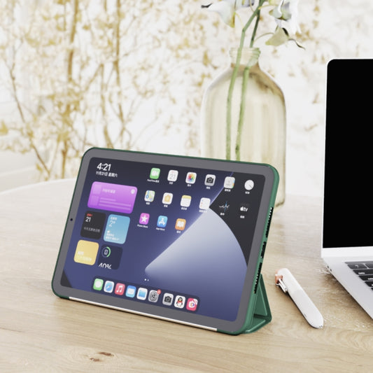 Double-sided Matte TPU Tablet Leather Case with 3-folding Holder & Sleep / Wake-up Function, For iPad mini 2024 / mini 6