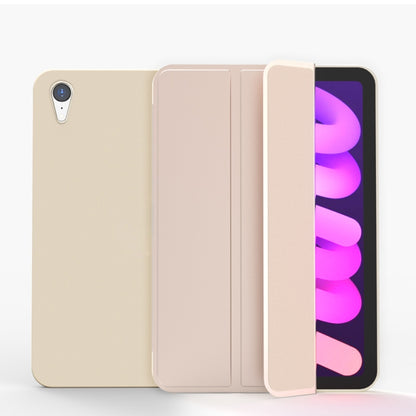 Double-sided Matte TPU Tablet Leather Case with 3-folding Holder & Sleep / Wake-up Function, For iPad mini 2024 / mini 6