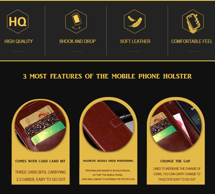 idewei Crazy Horse Texture Horizontal Flip Leather Phone Case with Holder & Card Slots & Wallet, For Google Pixel 6, For Google Pixel 6 Pro, For OPPO A55, For Xiaomi Redmi Note 11, For Xiaomi Redmi Note 11 Pro, For Samsung Galaxy M52 5G