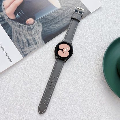 Sewing Leather Strap Watchband, For Samsung Galaxy Watch4 40mm / 44mm