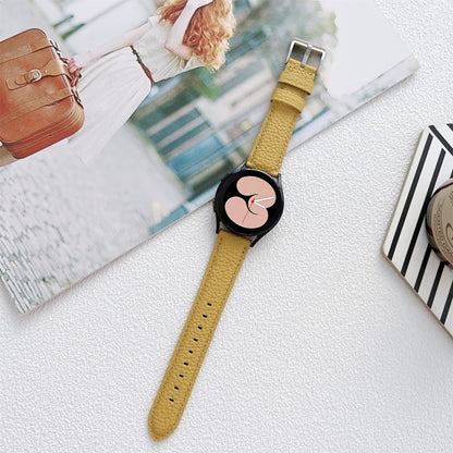 Lychee Texture Leather Strap Watchband, For Samsung Galaxy Watch4 40mm / 44mm