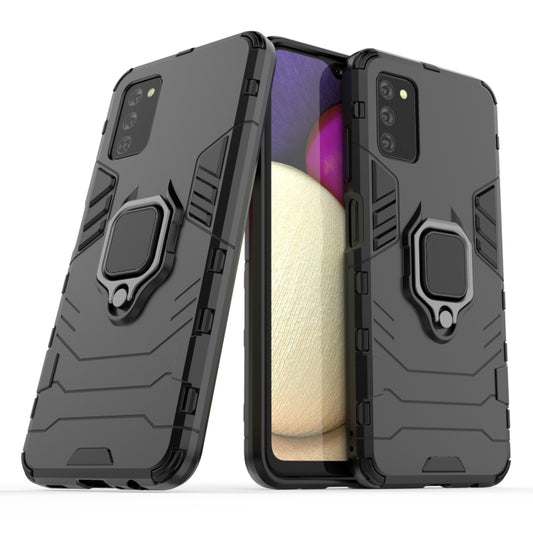 PC + TPU Shockproof Phone Case with Magnetic Ring Holder, For Samsung Galaxy A03s 166mm