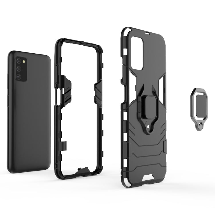 PC + TPU Shockproof Phone Case with Magnetic Ring Holder, For Samsung Galaxy A03s 166mm