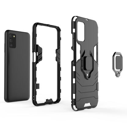 PC + TPU Shockproof Phone Case with Magnetic Ring Holder, For Samsung Galaxy A03s 166mm