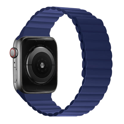 Silicone Magnetic Integrated Short Strap Watchband For Apple Watch Series, 7 41mm / 6&SE&5&4 40mm / 3&2&1 38mm, 7 45mm / 6&SE&5&4 44mm / 3&2&1 42mm