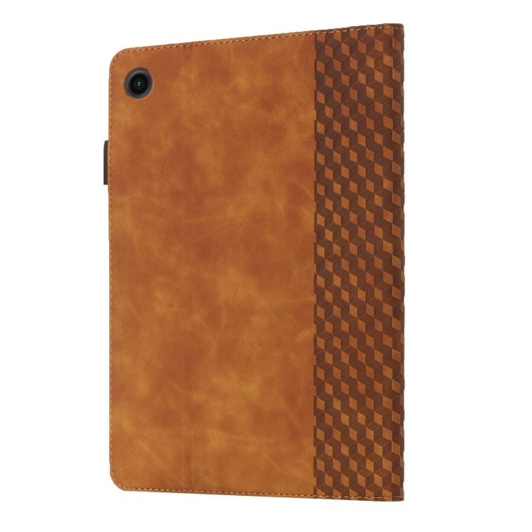 Rhombus Skin Feel Horizontal Flip Tablet Leather Case with Card Slots & Holder, For Samsung Galaxy Tab A8 10.5 2021 X200/X205, For OPPO Realme Pad