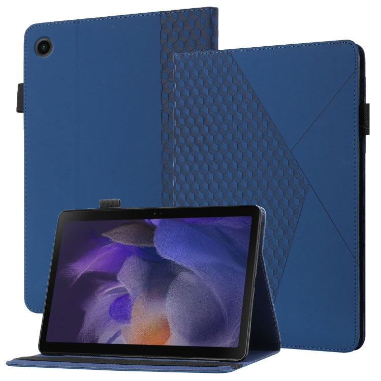 Rhombus Skin Feel Horizontal Flip Tablet Leather Case with Card Slots & Holder, For Samsung Galaxy Tab A8 10.5 2021 X200/X205, For OPPO Realme Pad