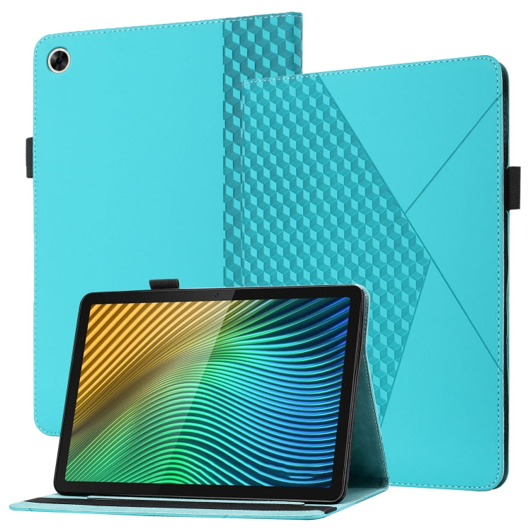 Rhombus Skin Feel Horizontal Flip Tablet Leather Case with Card Slots & Holder, For Samsung Galaxy Tab A8 10.5 2021 X200/X205, For OPPO Realme Pad