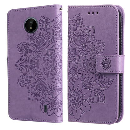 7-petal Flowers Embossing Horizontal Flip Leather Phone Case with Holder & Card Slots, For Motorola Edge 20, For Nokia C20 / C10, For vivo Y21 / Y21s / Y33s, For Samsung Galaxy A13 5G, For Xiaomi 11T / 11T Pro
