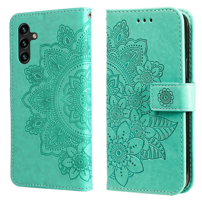 7-petal Flowers Embossing Horizontal Flip Leather Phone Case with Holder & Card Slots, For Motorola Edge 20, For Nokia C20 / C10, For vivo Y21 / Y21s / Y33s, For Samsung Galaxy A13 5G, For Xiaomi 11T / 11T Pro