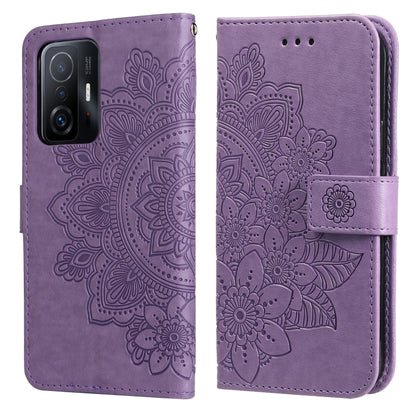 7-petal Flowers Embossing Horizontal Flip Leather Phone Case with Holder & Card Slots, For Motorola Edge 20, For Nokia C20 / C10, For vivo Y21 / Y21s / Y33s, For Samsung Galaxy A13 5G, For Xiaomi 11T / 11T Pro