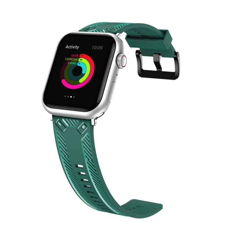 Carbon Fiber Texture Replacement Watchband For Apple Watch Series, 7 41mm / 6&SE&5&4 40mm / 3&2&1 38mm, 7 45mm / 6&SE&5&4 44mm / 3&2&1 42mm