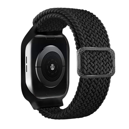 TPU Frame Buckle Braid Integrated Replacement Watchband For Apple Watch Series, 6 & SE & 5 & 4 40mm / 3 & 2 & 1 38mm, 6 & SE & 5 & 4 44mm / 3 & 2 & 1 42mm