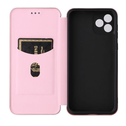 Carbon Fiber Texture Magnetic Horizontal Flip Leather Phone Case with Card Slot, For Blackview Oscal C20, For Samsung Galaxy A13 5G, For Motorola Moto E20 / E30 / E40