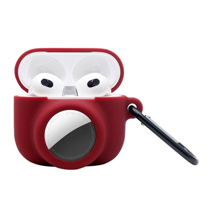 2 in 1 Shockproof Full Coverage Silicone Protective Case For AirPods 3 / AirTag 2nd Gen / AirTag 1st Gen, For AirPods 3 / AirTag