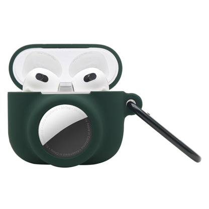 2 in 1 Shockproof Full Coverage Silicone Protective Case For AirPods 3 / AirTag 2nd Gen / AirTag 1st Gen, For AirPods 3 / AirTag