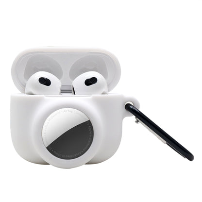 2 in 1 Shockproof Full Coverage Silicone Protective Case For AirPods 3 / AirTag 2nd Gen / AirTag 1st Gen, For AirPods 3 / AirTag