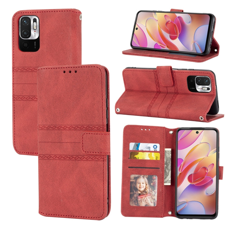 Embossed Striped Magnetic Buckle Horizontal Flip Phone Leather Case, For Samsung Galaxy A03 International Version, For Xiaomi Redmi Note 11, For Samsung Galaxy A03 EU Version, For Xiaomi Redmi Note 11 Pro, For Samaung Galaxy S22 Ultra 5G