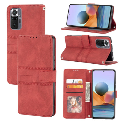 Embossed Striped Magnetic Buckle Horizontal Flip Phone Leather Case, For Samsung Galaxy A03 International Version, For Xiaomi Redmi Note 11, For Samsung Galaxy A03 EU Version, For Xiaomi Redmi Note 11 Pro, For Samaung Galaxy S22 Ultra 5G