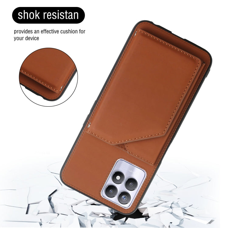 Skin Feel PU + TPU + PC Back Cover Shockproof Phone Case with Card Slots & Holder & Photo Frame, For OPPO Realme 8i, For Samsung Galaxy A13 5G, For Samsung Galaxy M52 5G, For Xiaomi Mi 11T / Mi 11 Pro