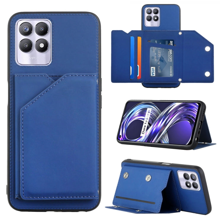 Skin Feel PU + TPU + PC Back Cover Shockproof Phone Case with Card Slots & Holder & Photo Frame, For OPPO Realme 8i, For Samsung Galaxy A13 5G, For Samsung Galaxy M52 5G, For Xiaomi Mi 11T / Mi 11 Pro