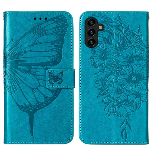 Embossed Butterfly Leather Phone Case with Holder & Card Slot & Wallet & Lanyard, For Samsung Galaxy A13 5G, For Samsung Galaxy F52 5G, For Samsung Galaxy S22 5G, For Samsung Galaxy S22+ 5G, For Samsung Galaxy S22 Ultra 5G                              ...