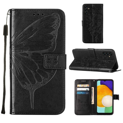 Embossed Butterfly Leather Phone Case with Holder & Card Slot & Wallet & Lanyard, For Samsung Galaxy A13 5G, For Samsung Galaxy F52 5G, For Samsung Galaxy S22 5G, For Samsung Galaxy S22+ 5G, For Samsung Galaxy S22 Ultra 5G                              ...
