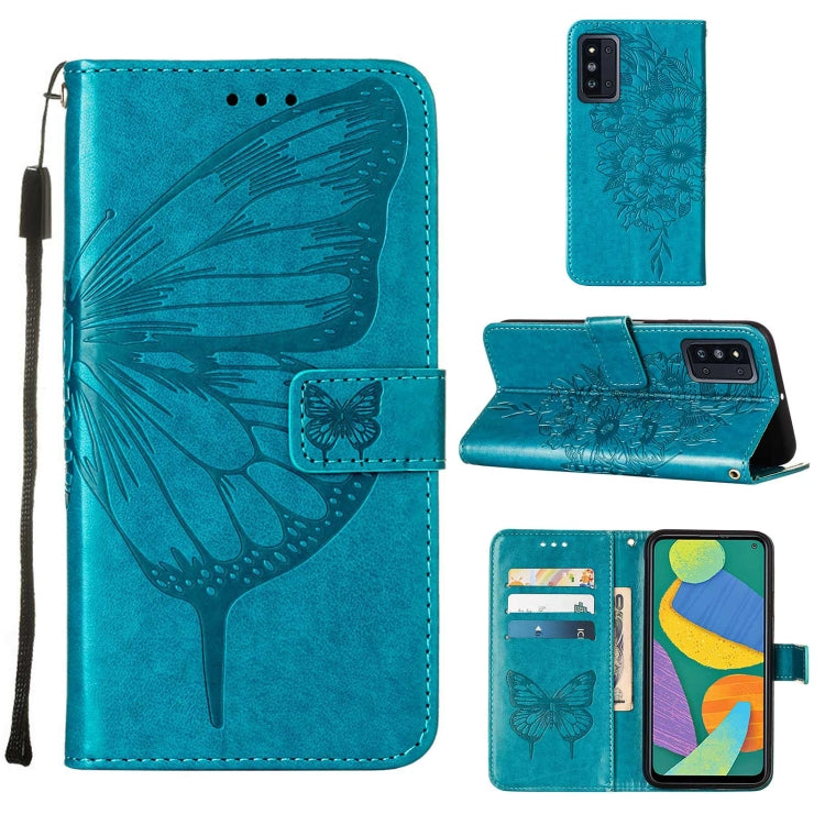 Embossed Butterfly Leather Phone Case with Holder & Card Slot & Wallet & Lanyard, For Samsung Galaxy A13 5G, For Samsung Galaxy F52 5G, For Samsung Galaxy S22 5G, For Samsung Galaxy S22+ 5G, For Samsung Galaxy S22 Ultra 5G                              ...