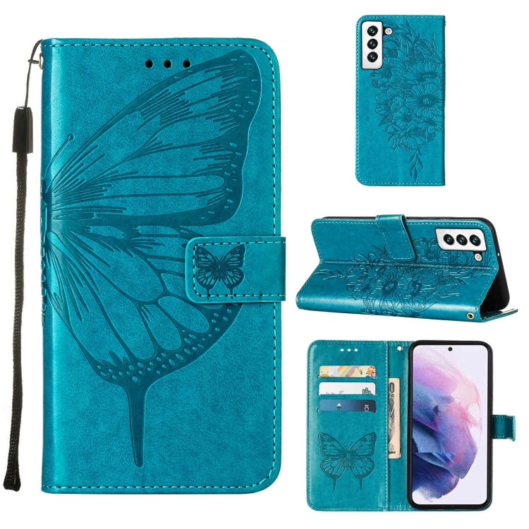 Embossed Butterfly Leather Phone Case with Holder & Card Slot & Wallet & Lanyard, For Samsung Galaxy A13 5G, For Samsung Galaxy F52 5G, For Samsung Galaxy S22 5G, For Samsung Galaxy S22+ 5G, For Samsung Galaxy S22 Ultra 5G                              ...