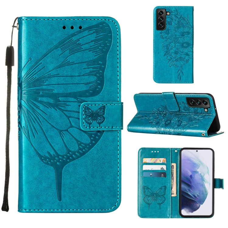 Embossed Butterfly Leather Phone Case with Holder & Card Slot & Wallet & Lanyard, For Samsung Galaxy A13 5G, For Samsung Galaxy F52 5G, For Samsung Galaxy S22 5G, For Samsung Galaxy S22+ 5G, For Samsung Galaxy S22 Ultra 5G                              ...