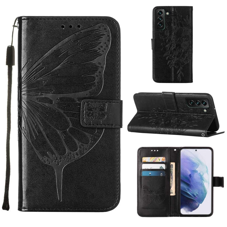 Embossed Butterfly Leather Phone Case with Holder & Card Slot & Wallet & Lanyard, For Samsung Galaxy A13 5G, For Samsung Galaxy F52 5G, For Samsung Galaxy S22 5G, For Samsung Galaxy S22+ 5G, For Samsung Galaxy S22 Ultra 5G                              ...