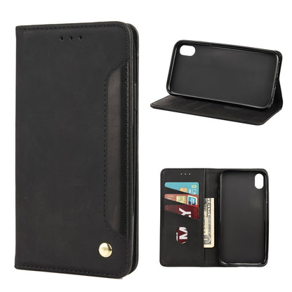 Skin Feel Splicing Leather Phone Case, For iPhone 11 Pro Max, For iPhone 11 Pro, For iPhone 11, For iPhone XS Max, For iPhone X / XS, For iPhone XR, For iPhone SE 2022 / SE 2020 / 8 / 7, For iPhone 8 Plus & 7 Plus