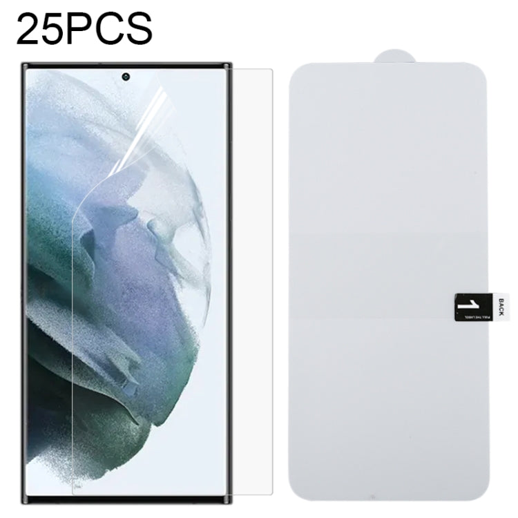 25 PCS Full Screen Protector Explosion-proof Hydrogel Film, For Samsung Galaxy S22 5G (25pcs), For Samsung Galaxy S22+ 5G (25pcs), For Samsung Galaxy S22 Ultra 5G (25pcs)