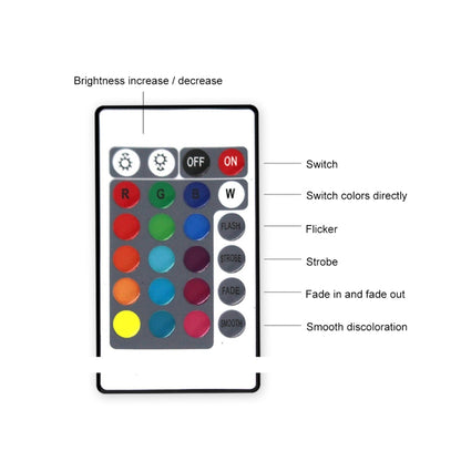 Crack Base Musical Instrument Series Creative 3D Colorful LED Decorative Night Light, Remote Control Version, YQ01, YQ02, YQ03