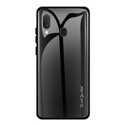 Texture Gradient Glass Protective Case, For Galaxy A20 / A30, For Galaxy A50, For Galaxy A80 / A90, For Galaxy Note 9, For Galaxy Note 10 Pro, For Galaxy S10, For iPhone SE 2022 / SE 2020 / 8 / 7, For iPhone XS Max