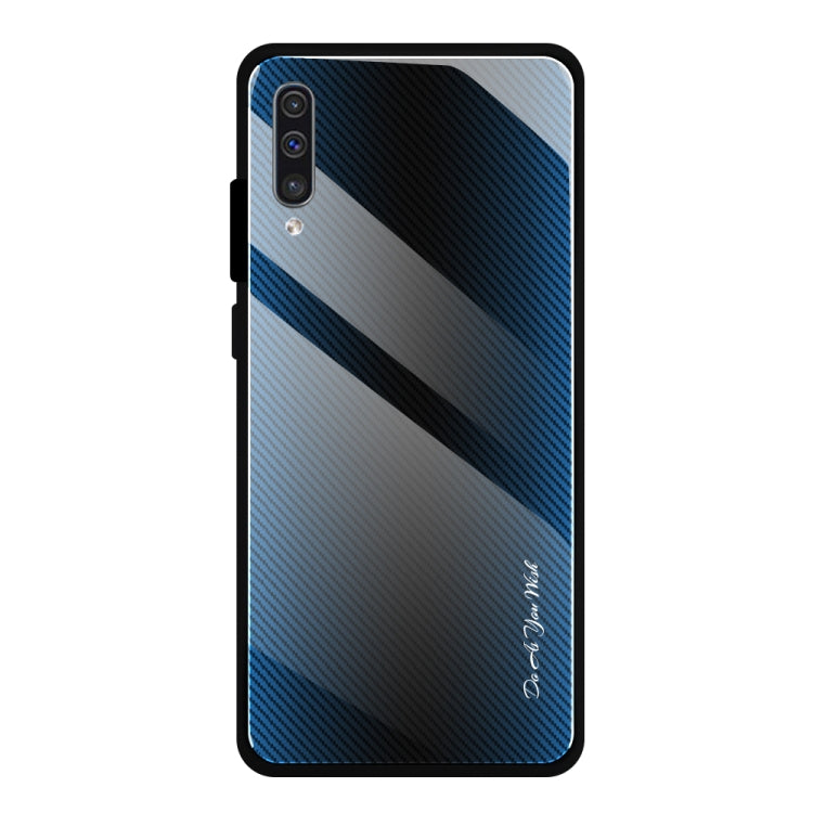 Texture Gradient Glass Protective Case, For Galaxy A20 / A30, For Galaxy A50, For Galaxy A80 / A90, For Galaxy Note 9, For Galaxy Note 10 Pro, For Galaxy S10, For iPhone SE 2022 / SE 2020 / 8 / 7, For iPhone XS Max