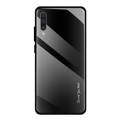 Texture Gradient Glass Protective Case, For Galaxy A20 / A30, For Galaxy A50, For Galaxy A80 / A90, For Galaxy Note 9, For Galaxy Note 10 Pro, For Galaxy S10, For iPhone SE 2022 / SE 2020 / 8 / 7, For iPhone XS Max