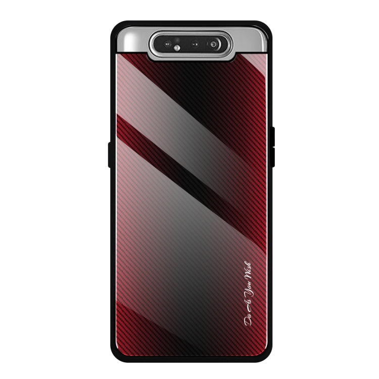 Texture Gradient Glass Protective Case, For Galaxy A20 / A30, For Galaxy A50, For Galaxy A80 / A90, For Galaxy Note 9, For Galaxy Note 10 Pro, For Galaxy S10, For iPhone SE 2022 / SE 2020 / 8 / 7, For iPhone XS Max