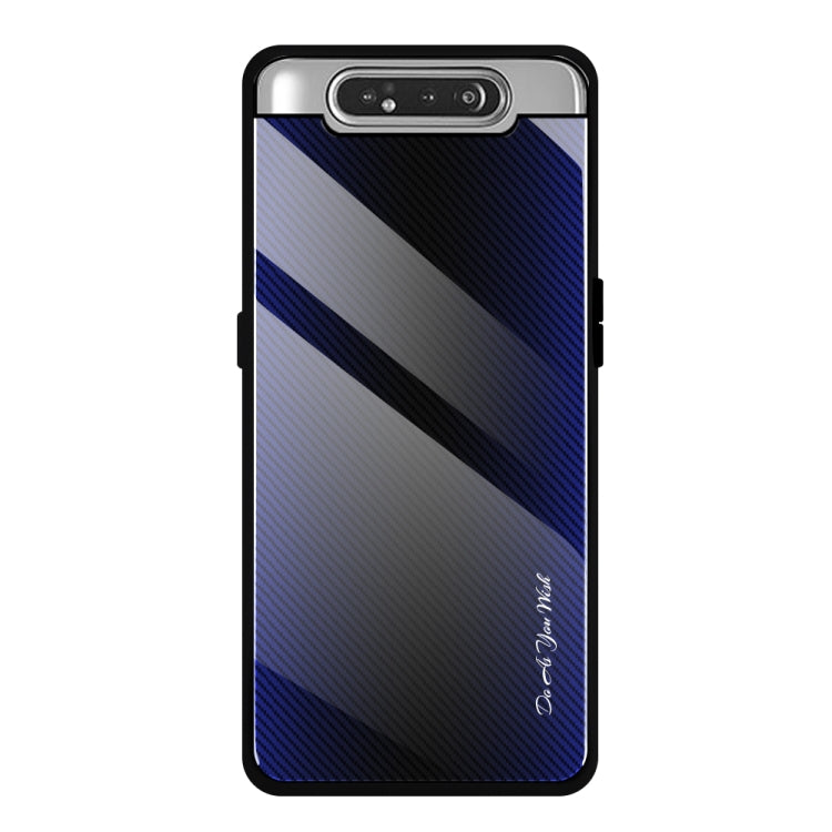 Texture Gradient Glass Protective Case, For Galaxy A20 / A30, For Galaxy A50, For Galaxy A80 / A90, For Galaxy Note 9, For Galaxy Note 10 Pro, For Galaxy S10, For iPhone SE 2022 / SE 2020 / 8 / 7, For iPhone XS Max