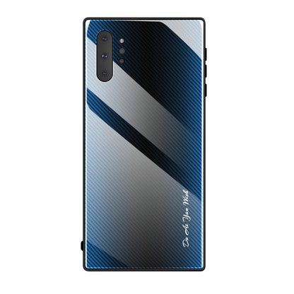 Texture Gradient Glass Protective Case, For Galaxy A20 / A30, For Galaxy A50, For Galaxy A80 / A90, For Galaxy Note 9, For Galaxy Note 10 Pro, For Galaxy S10, For iPhone SE 2022 / SE 2020 / 8 / 7, For iPhone XS Max