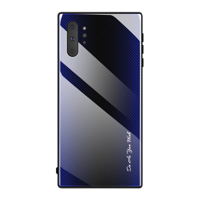 Texture Gradient Glass Protective Case, For Galaxy A20 / A30, For Galaxy A50, For Galaxy A80 / A90, For Galaxy Note 9, For Galaxy Note 10 Pro, For Galaxy S10, For iPhone SE 2022 / SE 2020 / 8 / 7, For iPhone XS Max