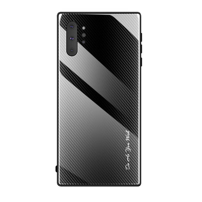 Texture Gradient Glass Protective Case, For Galaxy A20 / A30, For Galaxy A50, For Galaxy A80 / A90, For Galaxy Note 9, For Galaxy Note 10 Pro, For Galaxy S10, For iPhone SE 2022 / SE 2020 / 8 / 7, For iPhone XS Max