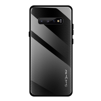 Texture Gradient Glass Protective Case, For Galaxy A20 / A30, For Galaxy A50, For Galaxy A80 / A90, For Galaxy Note 9, For Galaxy Note 10 Pro, For Galaxy S10, For iPhone SE 2022 / SE 2020 / 8 / 7, For iPhone XS Max