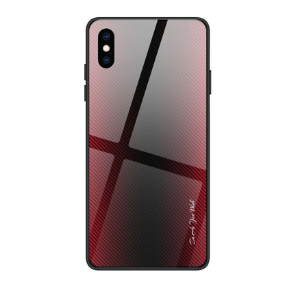 Texture Gradient Glass Protective Case, For Galaxy A20 / A30, For Galaxy A50, For Galaxy A80 / A90, For Galaxy Note 9, For Galaxy Note 10 Pro, For Galaxy S10, For iPhone SE 2022 / SE 2020 / 8 / 7, For iPhone XS Max