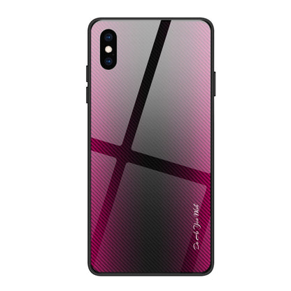 Texture Gradient Glass Protective Case, For Galaxy A20 / A30, For Galaxy A50, For Galaxy A80 / A90, For Galaxy Note 9, For Galaxy Note 10 Pro, For Galaxy S10, For iPhone SE 2022 / SE 2020 / 8 / 7, For iPhone XS Max